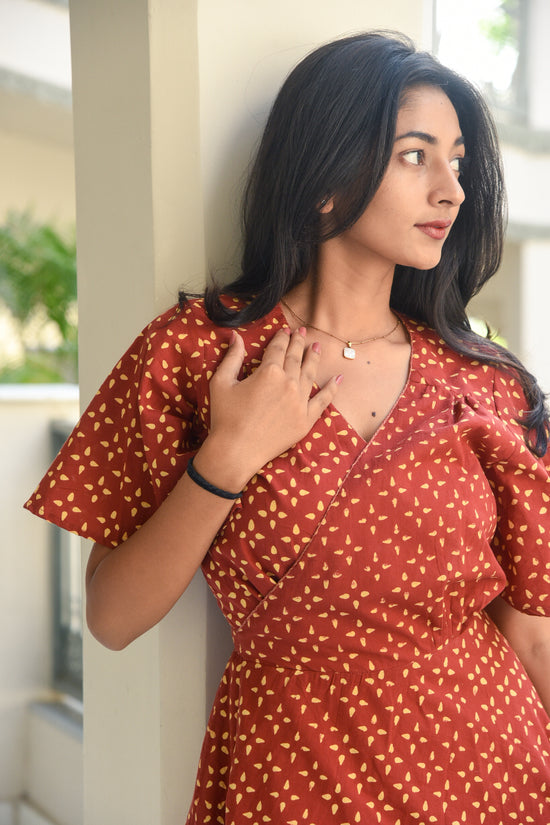 Gemma Wrap Dress red