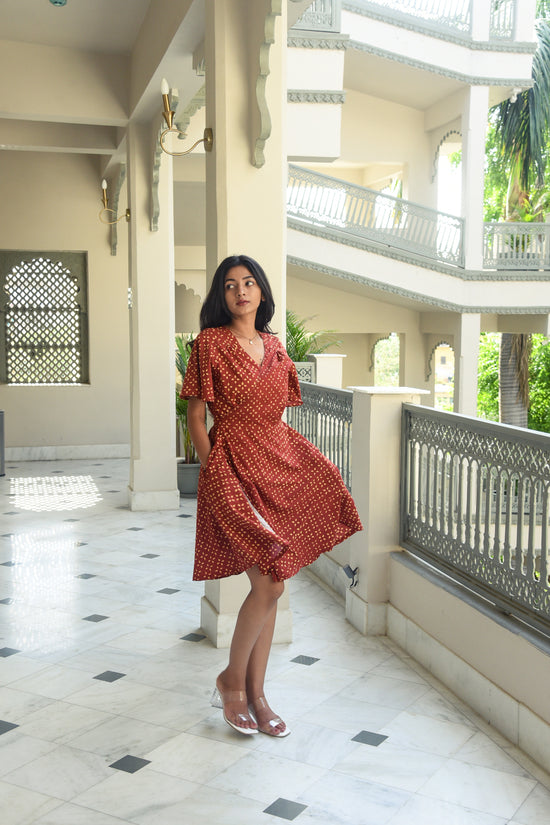 Gemma Wrap Dress red