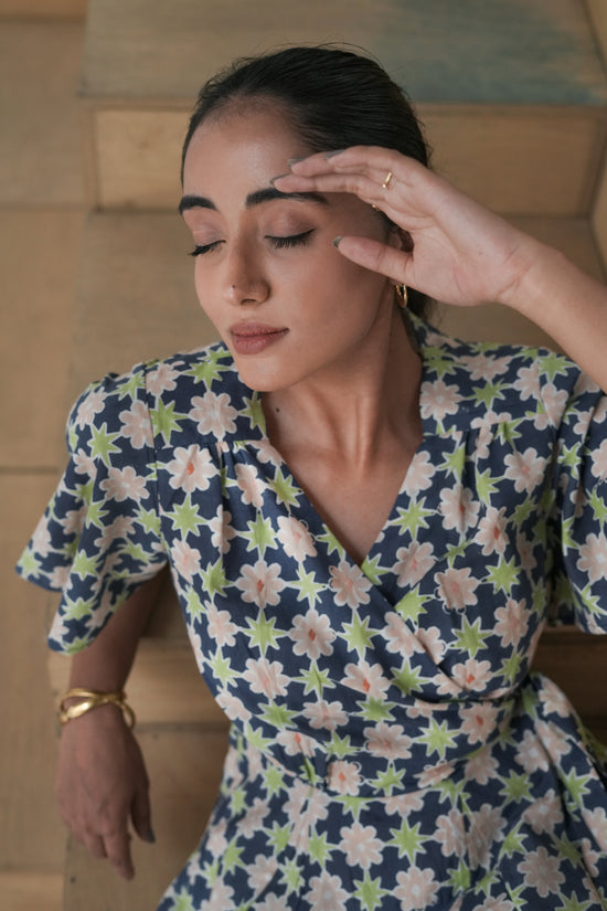 Priyal Wrap Dress aurora