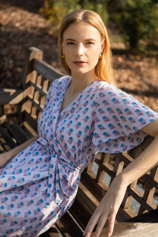 Bria Wrap Dress lilac