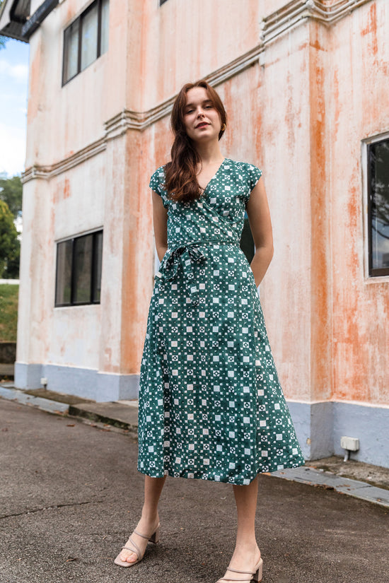 Kali Wrap Dress green