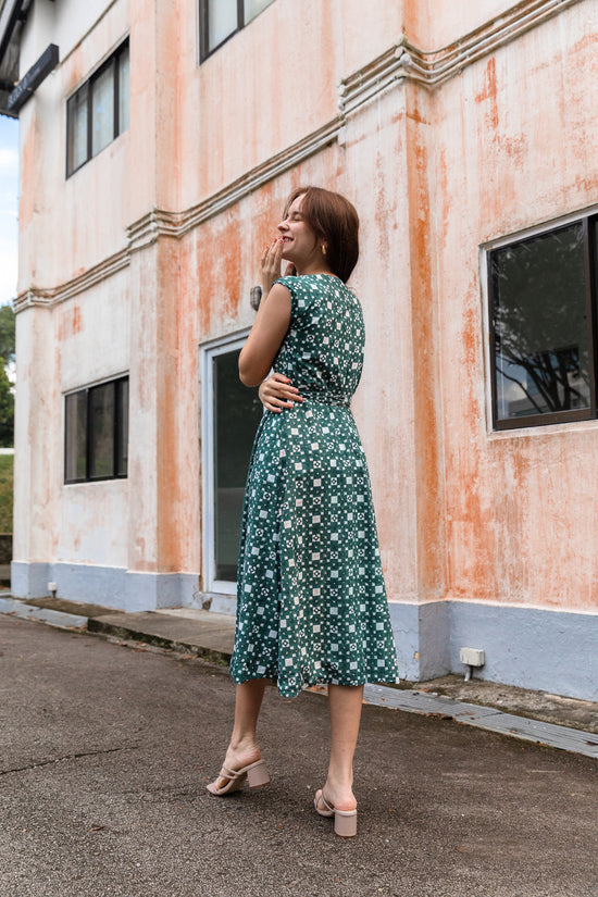 Kali Wrap Dress green