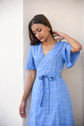 Bria Wrap Dress blue