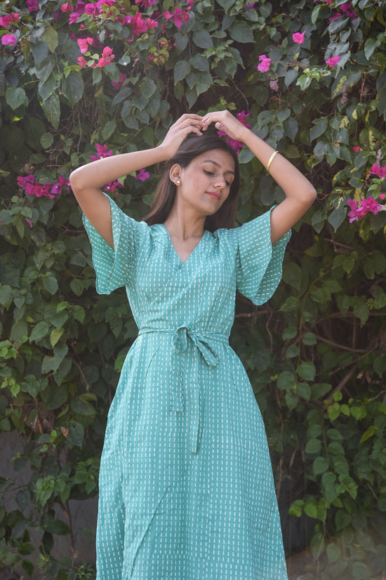 Farah Wrap Dress green