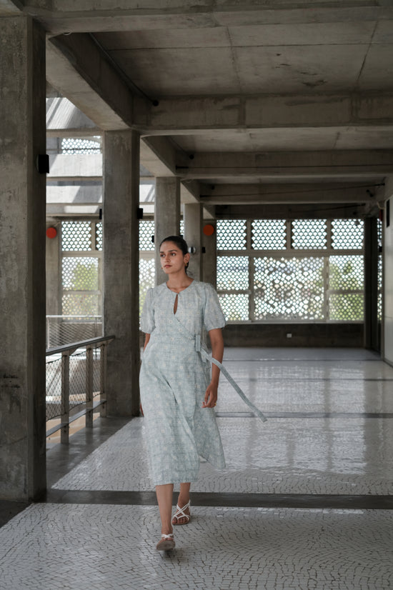 Isha Wrap Dress milky way