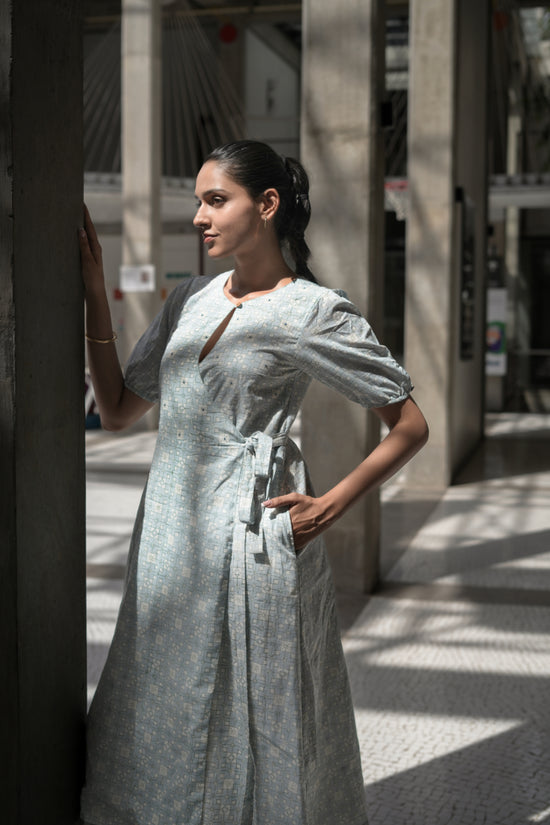 Isha Wrap Dress milky way