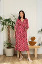 Aisha Wrap Dress scarlet