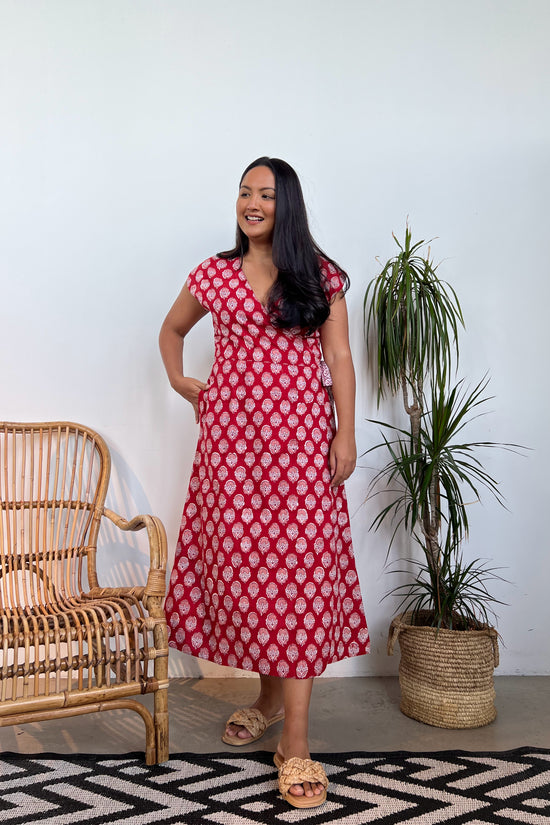 Kali Wrap Dress zinnia
