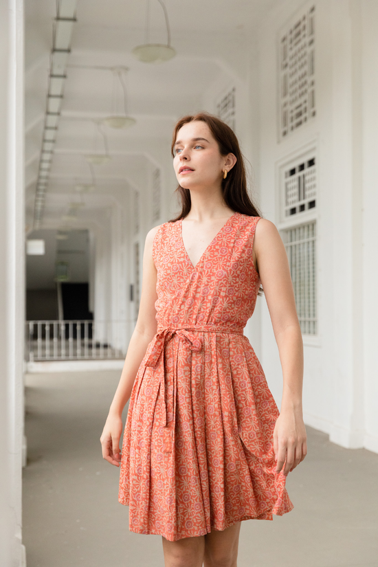 Nyla Wrap Dress sunset
