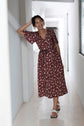 Bria Wrap Dress maroon