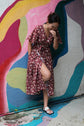 Bria Wrap Dress maroon